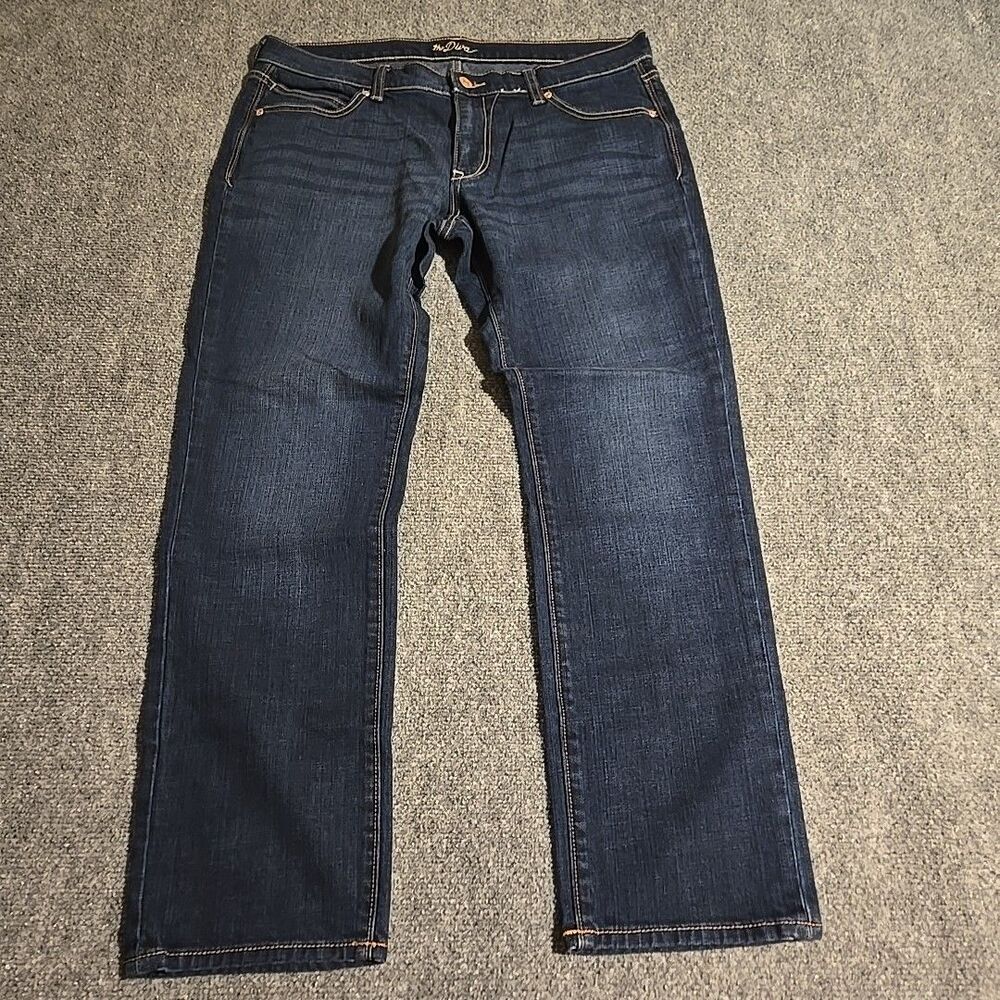Old Navy The Diva Jeans Womens 12 Short Blue Dark Straight Stretch Pockets